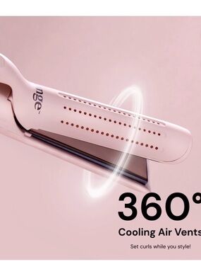 Lange Pink Ceramic Hair Straightener with Cooling Air Vents